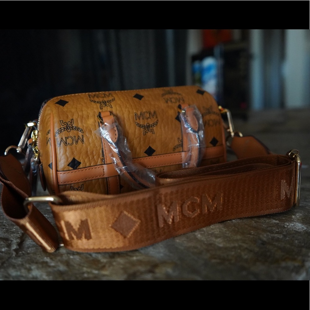 Delmy Boston Mini Visetos Logo Top-Handle Bag